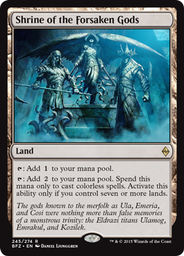 Shrine of the Forsaken Gods (Battle for Zendikar) Medium Play