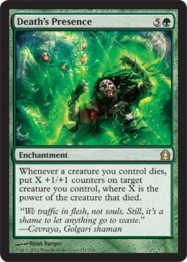 Death's Presence (Return to Ravnica) Light Play Foil