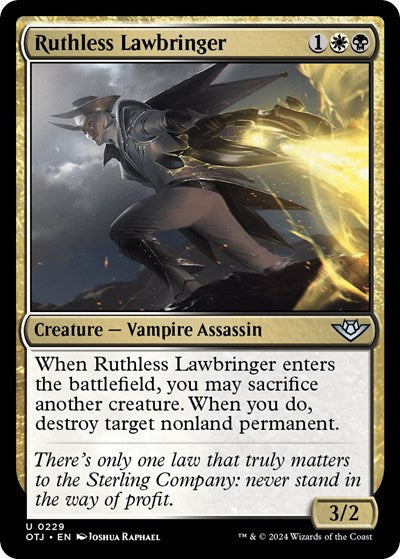 Ruthless Lawbringer (Outlaws of Thunder Junction) Light Play Foil