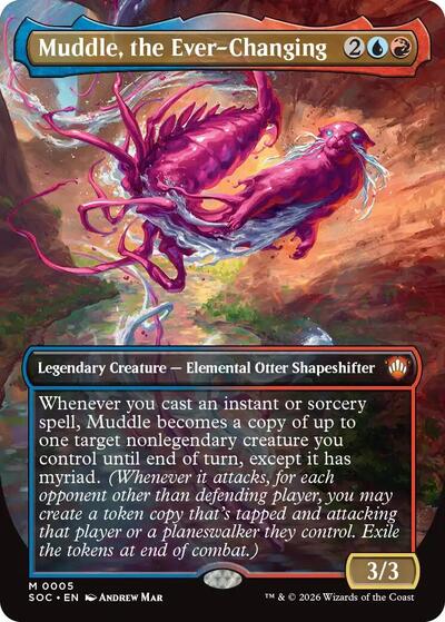 Muddle, the Ever-Changing (Borderless) (Commander: Secrets of Strixhaven) Light Play Foil
