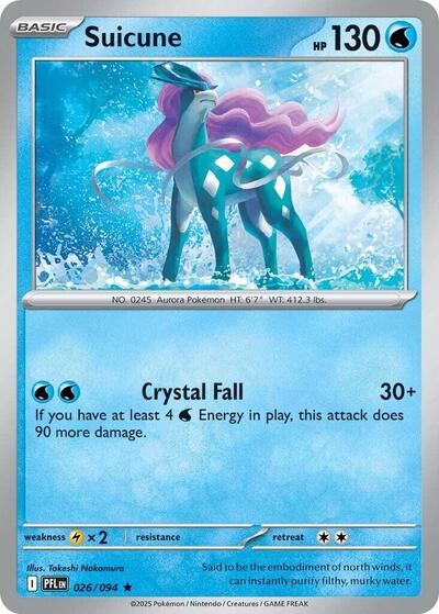 Suicune (ME02: Phantasmal Flames) Light Play Holofoil