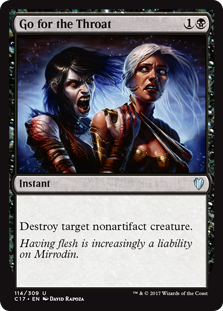 Go for the Throat (Commander 2017) Light Play