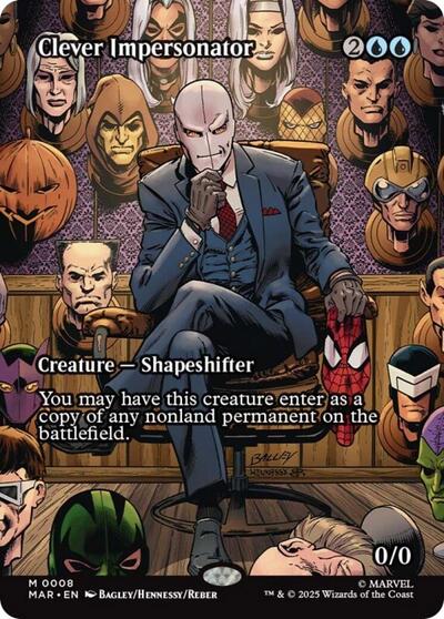 Clever Impersonator (Borderless) (Marvel Eternal-Legal) Light Play Foil