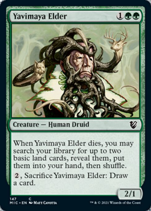 Yavimaya Elder (Commander 2021 Midnight Hunt) Light Play