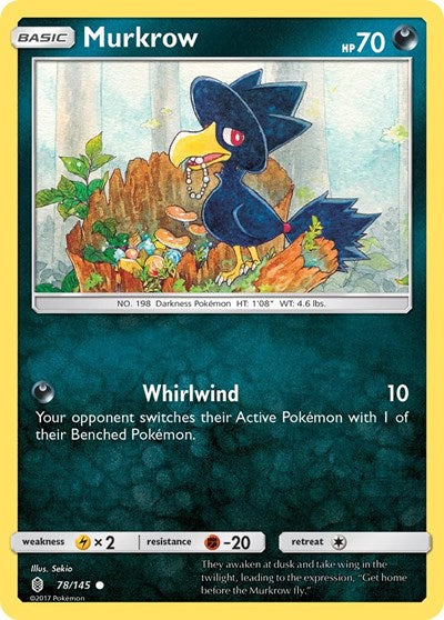 Murkrow (SM - Guardians Rising) Medium Play