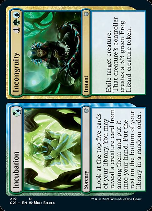 Incubation // Incongruity (Commander 2021 Strixhaven) Light Play