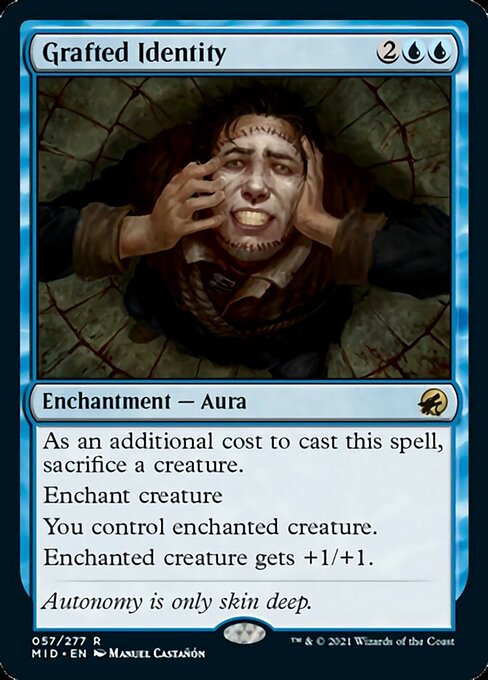 Grafted Identity (Innistrad: Midnight Hunt) Light Play