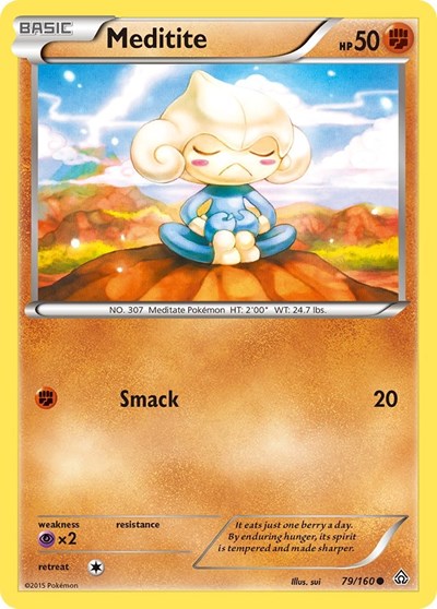 Meditite (XY - Primal Clash) Light Play