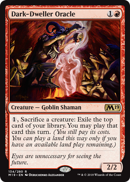 Dark-Dweller Oracle (Magic 2019 Core Set) Light Play