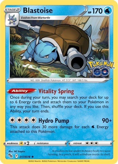 Blastoise (Pokemon GO) Light Play Reverse Holofoil