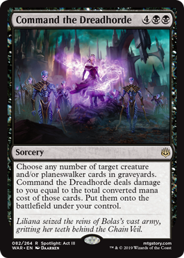 Command the Dreadhorde (War of the Spark) Light Play