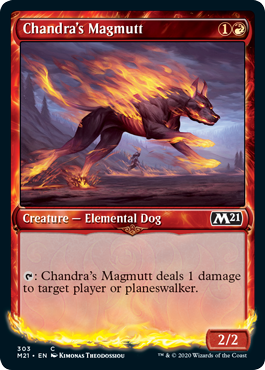 Chandra's Magmutt (Showcase) (Magic 2021 Core Set) Light Play