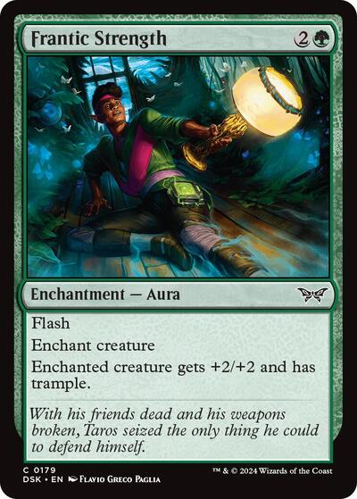 Frantic Strength (Duskmourn: House of Horror) Light Play Foil