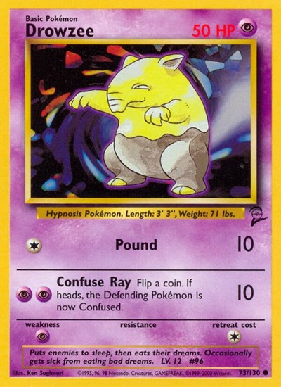 Drowzee (Base Set 2) Medium Play