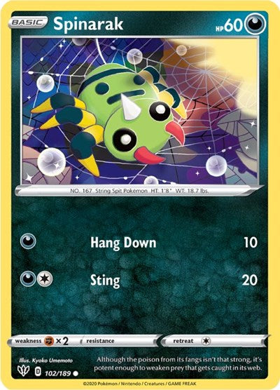 Spinarak (SWSH03: Darkness Ablaze) Light Play