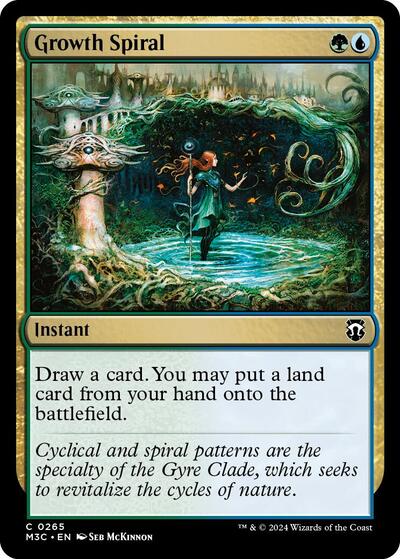 Growth Spiral (Ripple Foil) (Commander: Modern Horizons 3) Light Play Foil