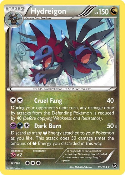 Hydreigon (XY - Steam Siege) Medium Play Holofoil