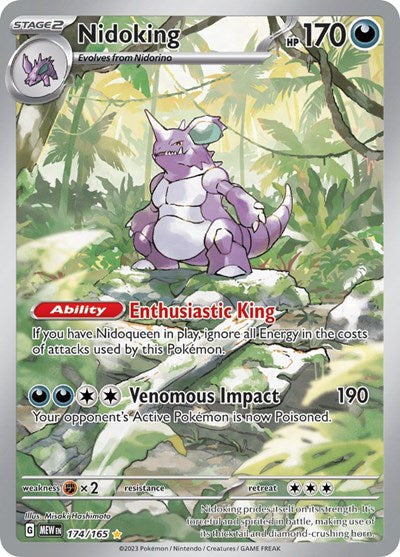 Nidoking - 174 (Scarlet and Violet: 151) Light Play Holofoil
