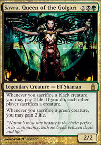 Savra, Queen of the Golgari (Ravnica) Light Play Foil
