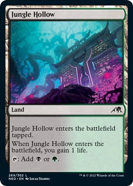 Jungle Hollow (Kamigawa: Neon Dynasty) Light Play Foil