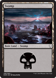 Swamp (258) (Dominaria) Light Play