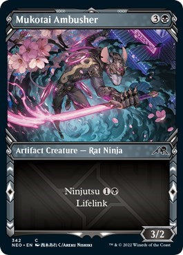 Mukotai Ambusher (Showcase) (Kamigawa: Neon Dynasty) Light Play