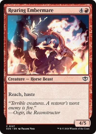 Rearing Embermare (Secrets of Strixhaven) Light Play