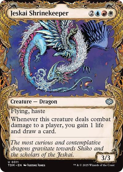 Jeskai Shrinekeeper (Showcase) (Tarkir: Dragonstorm) Light Play