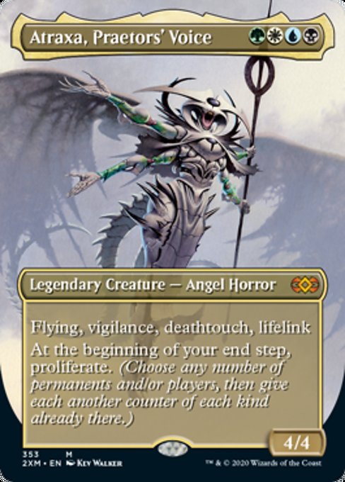 Atraxa, Praetors' Voice (Borderless) (Double Masters) Light Play Foil