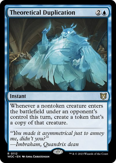 Theoretical Duplication (Commander: Wilds of Eldraine) Light Play