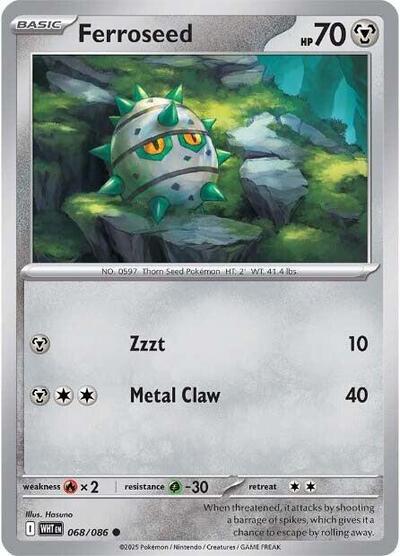 Ferroseed (SV: White Flare) Light Play Reverse Holofoil