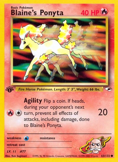 Blaine's Ponyta (Gym Heroes) Light Play Unlimited