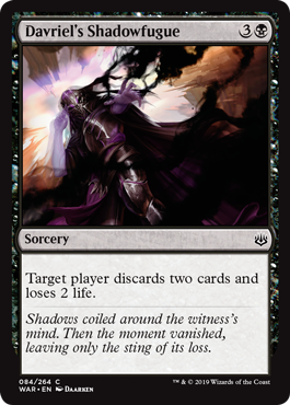Davriel's Shadowfugue (War of the Spark) Light Play