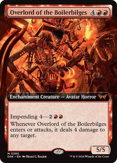 Overlord of the Boilerbilges (Extended Art) (Duskmourn: House of Horror) Light Play
