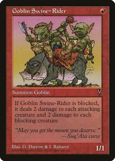 Goblin Swine-Rider (Visions) Light Play