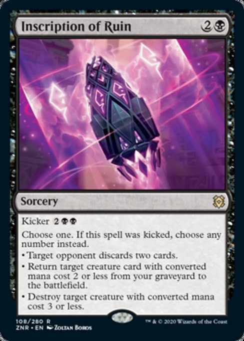 Inscription of Ruin (Zendikar Rising) Light Play Foil