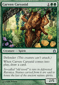 Carven Caryatid (Ravnica) Light Play Foil