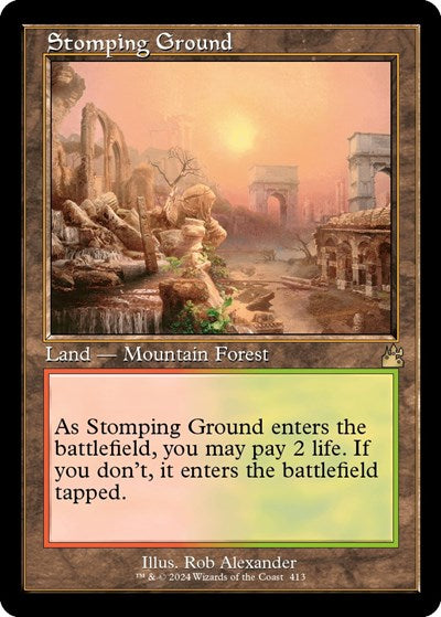 Stomping Ground (Retro Frame) (Ravnica Remastered) Light Play