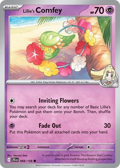 Lillie's Comfey (SV09: Journey Together) Light Play Reverse Holofoil