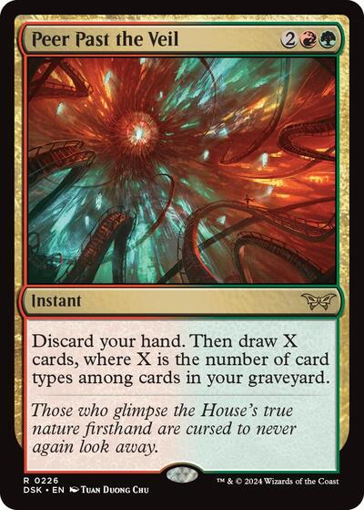 Peer Past the Veil (Duskmourn: House of Horror) Light Play Foil