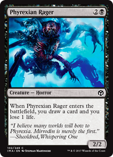 Phyrexian Rager (Iconic Masters) Light Play