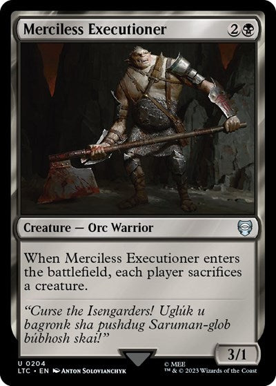 Merciless Executioner (Commander: The Lord of the Rings: Tales of Middle-earth) Light Play
