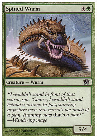 Spined Wurm (8th Edition) Light Play