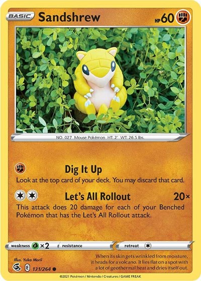 Sandshrew (SWSH08: Fusion Strike) Light Play Reverse Holofoil