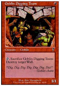 Goblin Digging Team (7th Edition) Light Play
