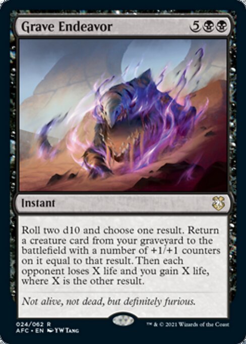 Grave Endeavor (Commander 2021 Forgotten Realms) Light Play