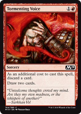 Tormenting Voice (Magic 2019 Core Set) Medium Play