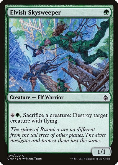 Elvish Skysweeper (Commander Anthology) Light Play