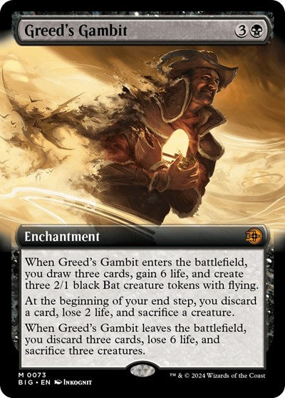 Greed's Gambit (Extended Art) (Outlaws of Thunder Junction: The Big Score) Light Play