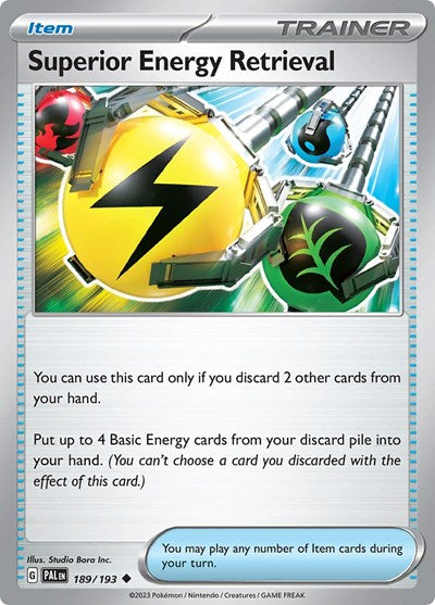 Superior Energy Retrieval - 189 (SV02: Paldea Evolved) Light Play